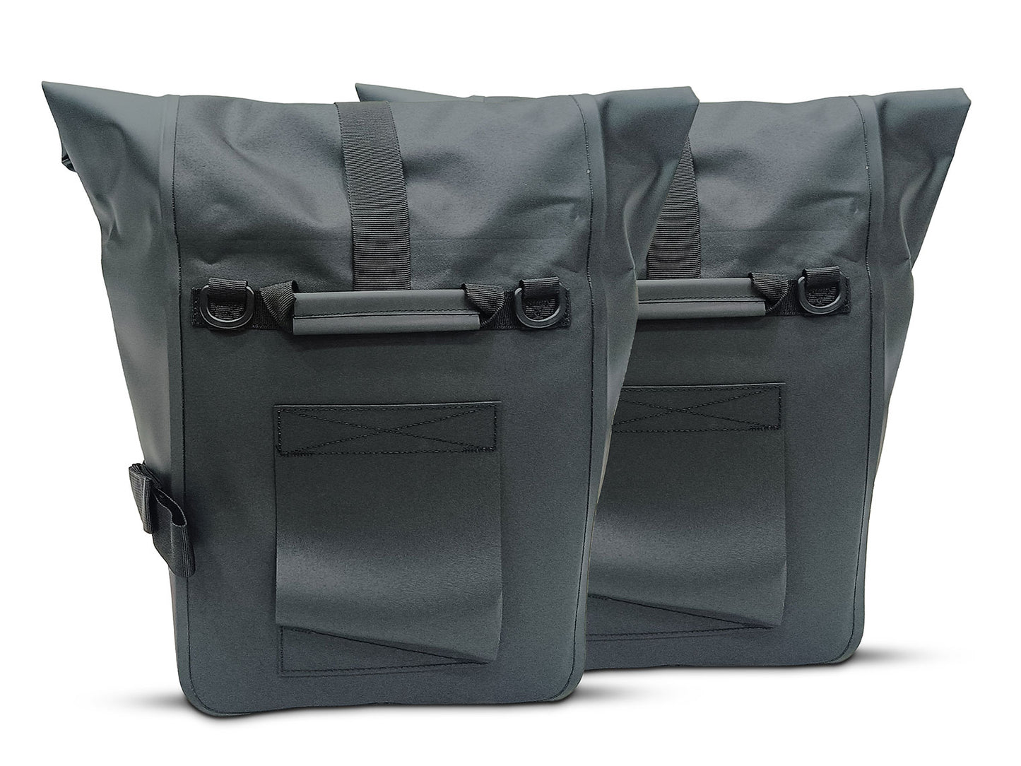 Genuine Royal Enfield Hunter 350 Soft Pannier Rails & Modern Panniers Bags Black