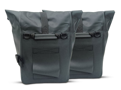 Genuine Royal Enfield Hunter 350 Soft Pannier Rails & Modern Panniers Bags Black