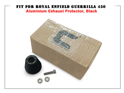 For Royal Enfield Guerrilla 450 Aluminium Exhaust Protector, Black