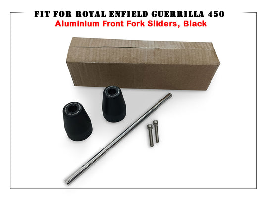 For Royal Enfield Guerrilla 450 Aluminium Front Fork Sliders, Black