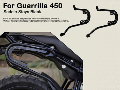 For Royal Enfield Guerrilla 450 Pannier Mounting Rails Black