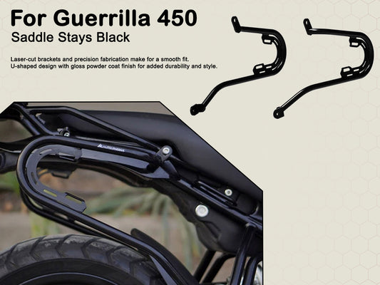 For Royal Enfield Guerrilla 450 Pannier Mounting Rails Black