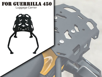 For Royal Enfield Guerrilla 450 Rear Luggage Rack With Plate Black