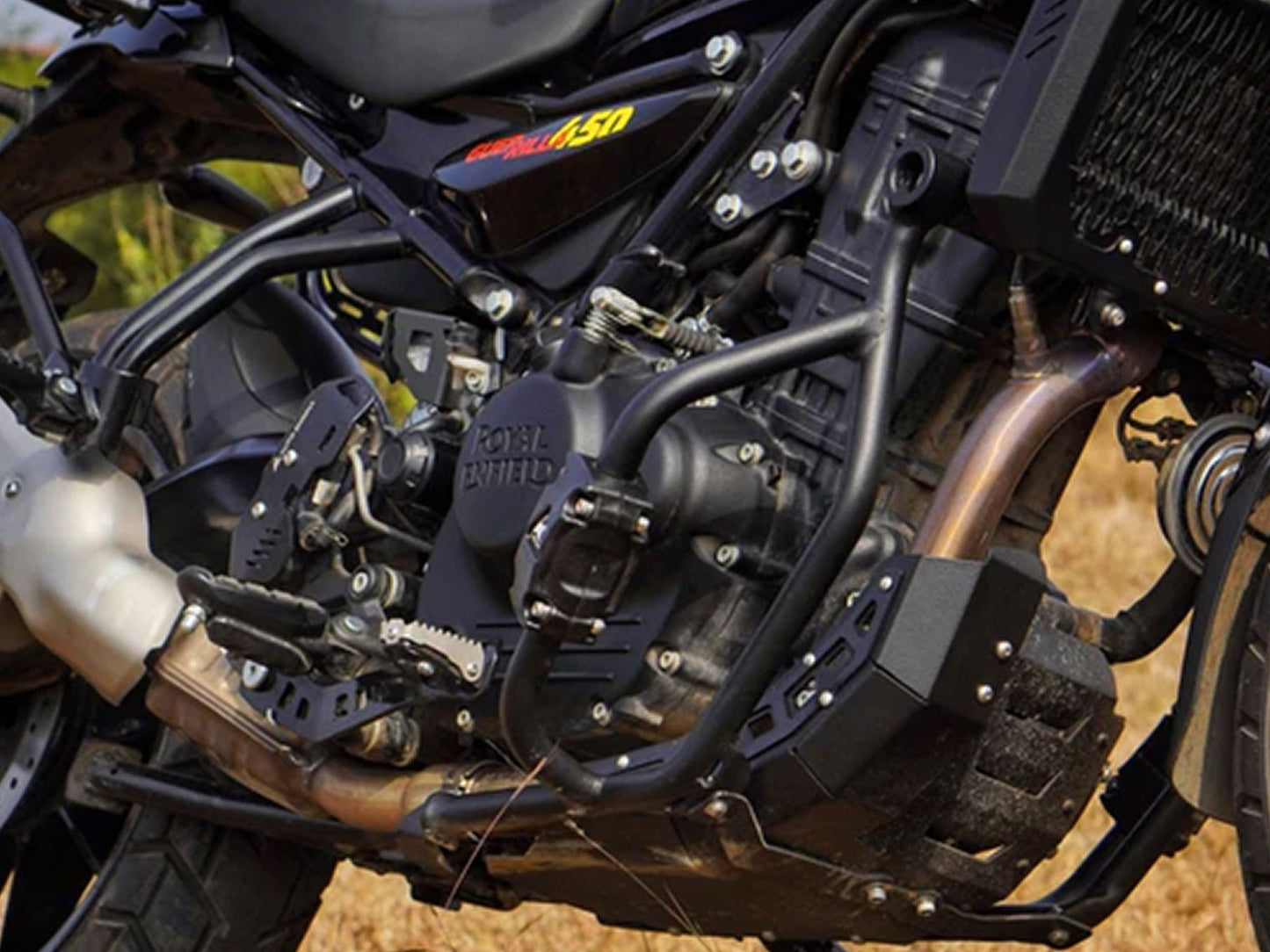 For Royal Enfield Guerrilla 450 Engine Guard Black