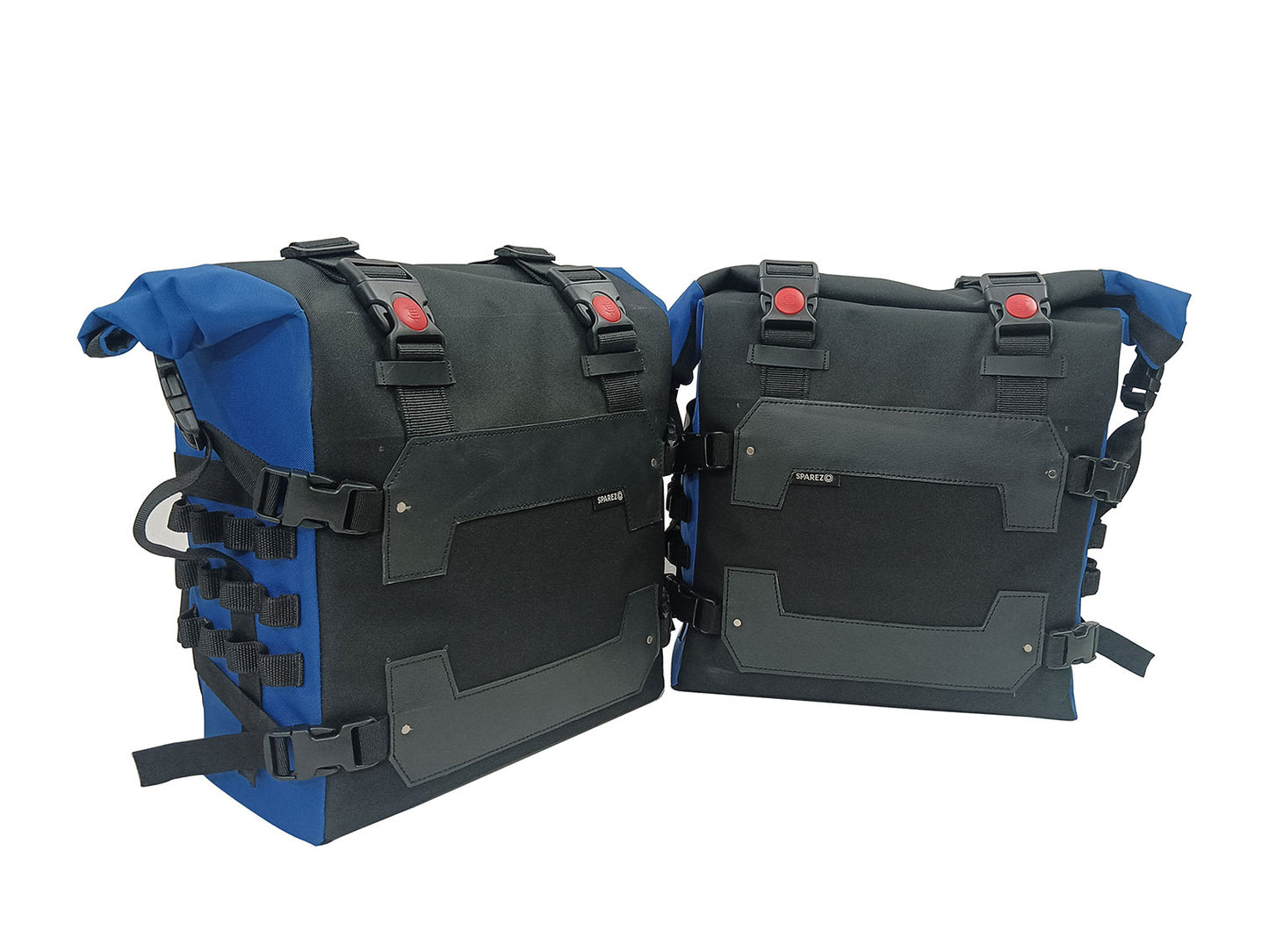 For Royal Enfield Guerrilla 450 Saddle Pannier Bags Pair Black & Blue D1