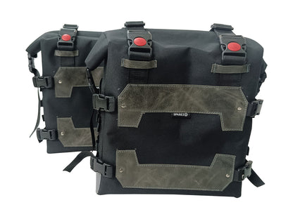 For Royal Enfield Guerrilla 450 Saddle Pannier Bags Pair Charcol Black D2
