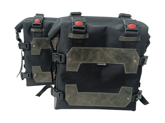 For Royal Enfield Guerrilla 450 Saddle Pannier Bags Pair Charcol Black D2