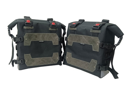 For Royal Enfield Guerrilla 450 Saddle Pannier Bags Pair Charcol Black D2