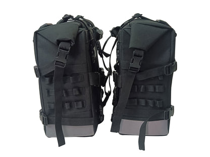 For Royal Enfield Guerrilla 450 Saddle Pannier Bags Pair Charcol Black D2