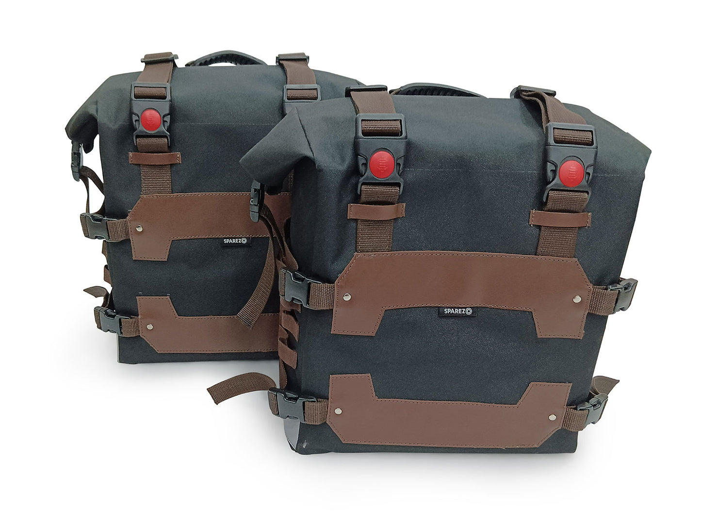For Royal Enfield Guerrilla 450 Saddle Pannier Bags Pair Black & Brown D3