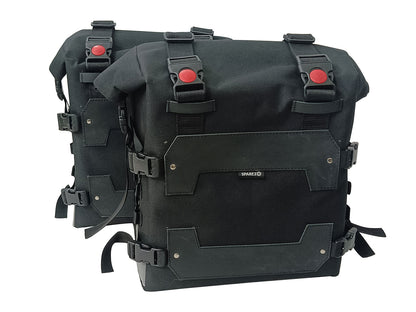 For Royal Enfield Guerrilla 450 Saddle Pannier Bags Pair Black D4