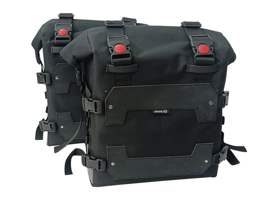 For Royal Enfield Guerrilla 450 Saddle Pannier Bags Pair Black D4