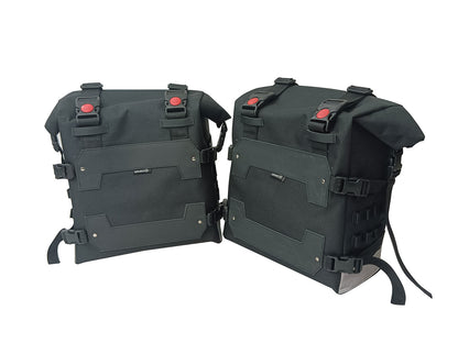 For Royal Enfield Guerrilla 450 Saddle Pannier Bags Pair Black D4