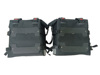 For Royal Enfield Guerrilla 450 Saddle Pannier Bags Pair Black D4