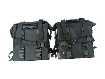 For Royal Enfield Guerrilla 450 Saddle Pannier Bags Pair Black D4