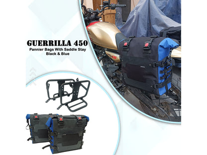 For Royal Enfield Guerrilla 450 Canvas Pannier Bags With Mounting D1
