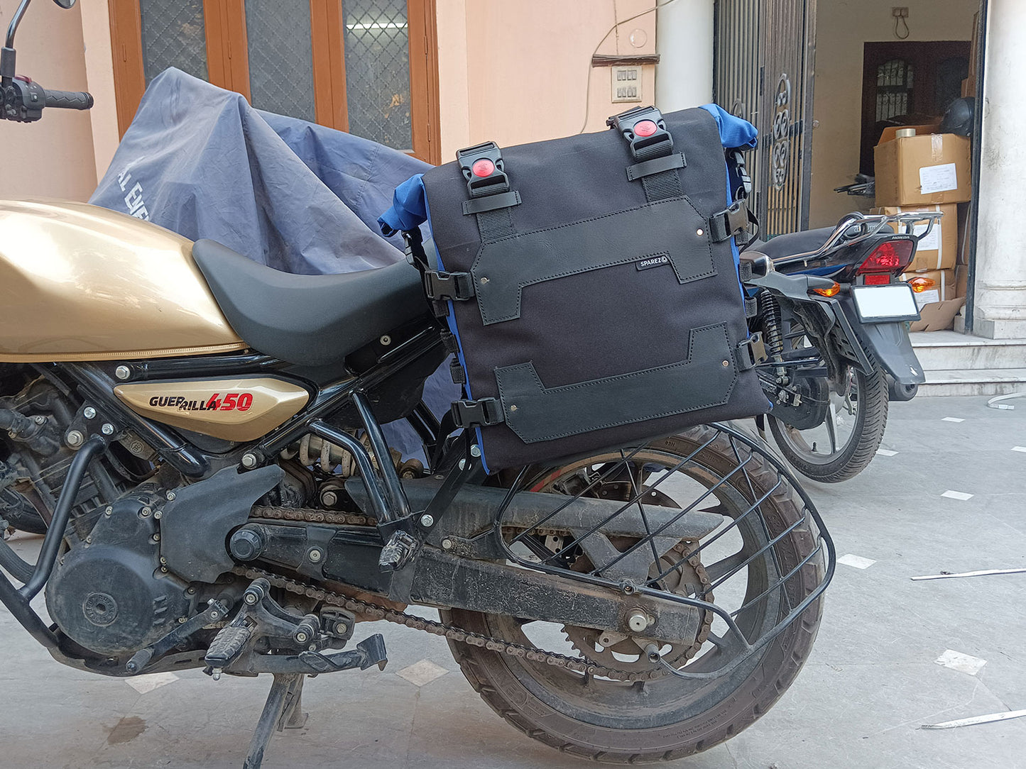 For Royal Enfield Guerrilla 450 Canvas Pannier Bags With Mounting D1