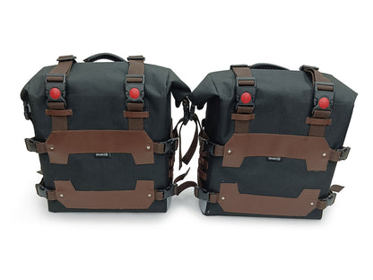 For Royal Enfield Guerrilla 450 Canvas Pannier Bags With Mounting D2