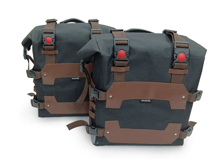 For Royal Enfield Guerrilla 450 Canvas Pannier Bags With Mounting D2