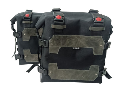 For Royal Enfield Guerrilla 450 Canvas Pannier Bags With Mounting D3