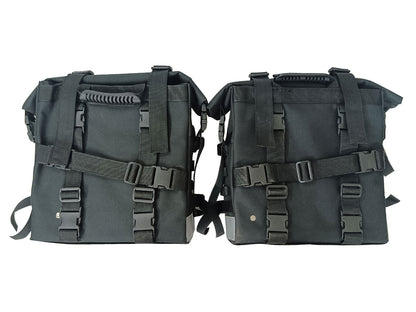 For Royal Enfield Guerrilla 450 Canvas Pannier Bags With Mounting D4