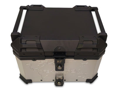 For Royal Enfield Guerrilla 450 Aluminum Pannier Top Box Black & Silver 45L D1