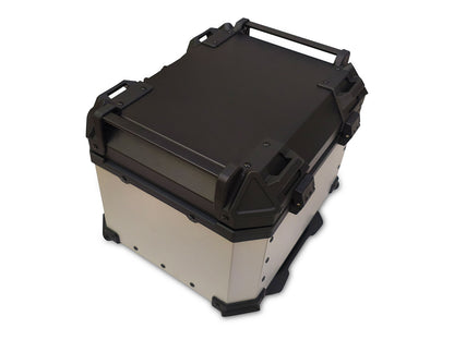 For Royal Enfield Guerrilla 450 Aluminum Pannier Top Box Black & Silver 45L D1