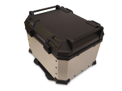 For Royal Enfield Guerrilla 450 Aluminum Pannier Top Box Black & Silver 45L D1