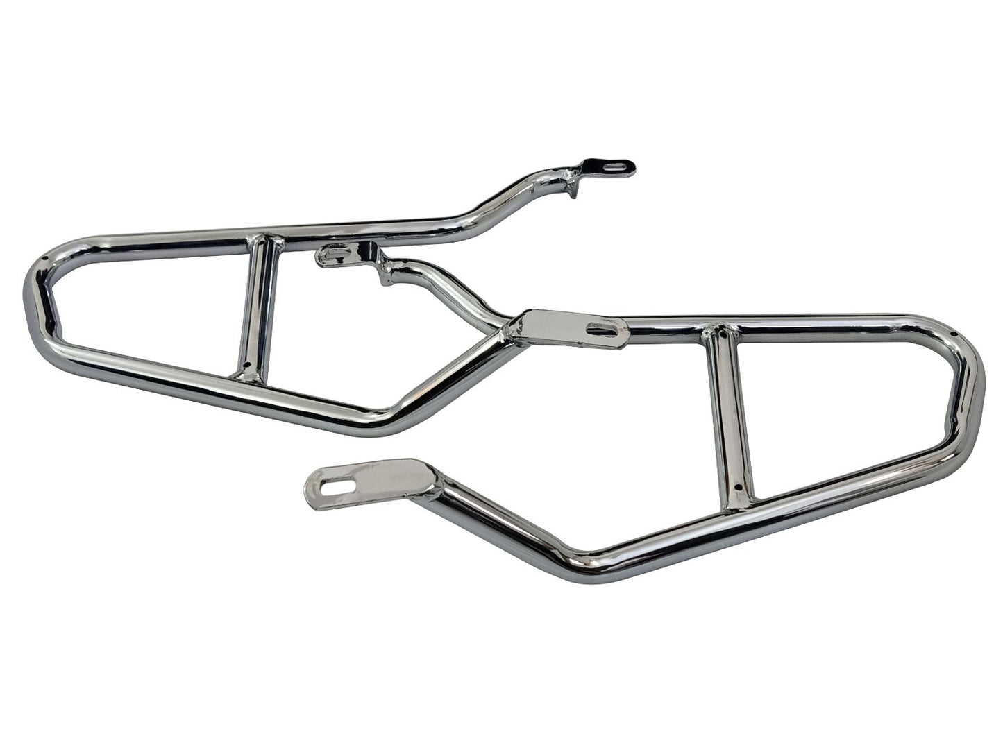 For Royal Enfield GT & Interceptor 650 Pannier Mounting Rails Chrome