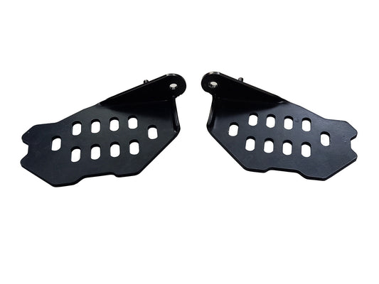 For Royal Enfield GT & Interceptor 650 Rear Pillion Footrest Pair Black D1