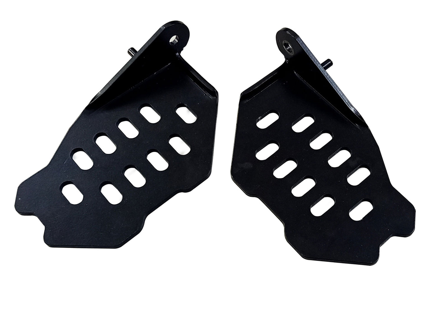For Royal Enfield GT & Interceptor 650 Rear Pillion Footrest Pair Black D1