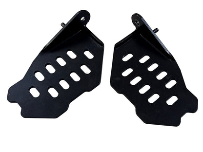 For Royal Enfield GT & Interceptor 650 Rear Pillion Footrest Pair Black D1
