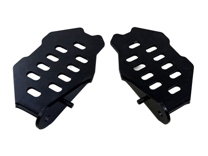For Royal Enfield GT & Interceptor 650 Rear Pillion Footrest Pair Black D1