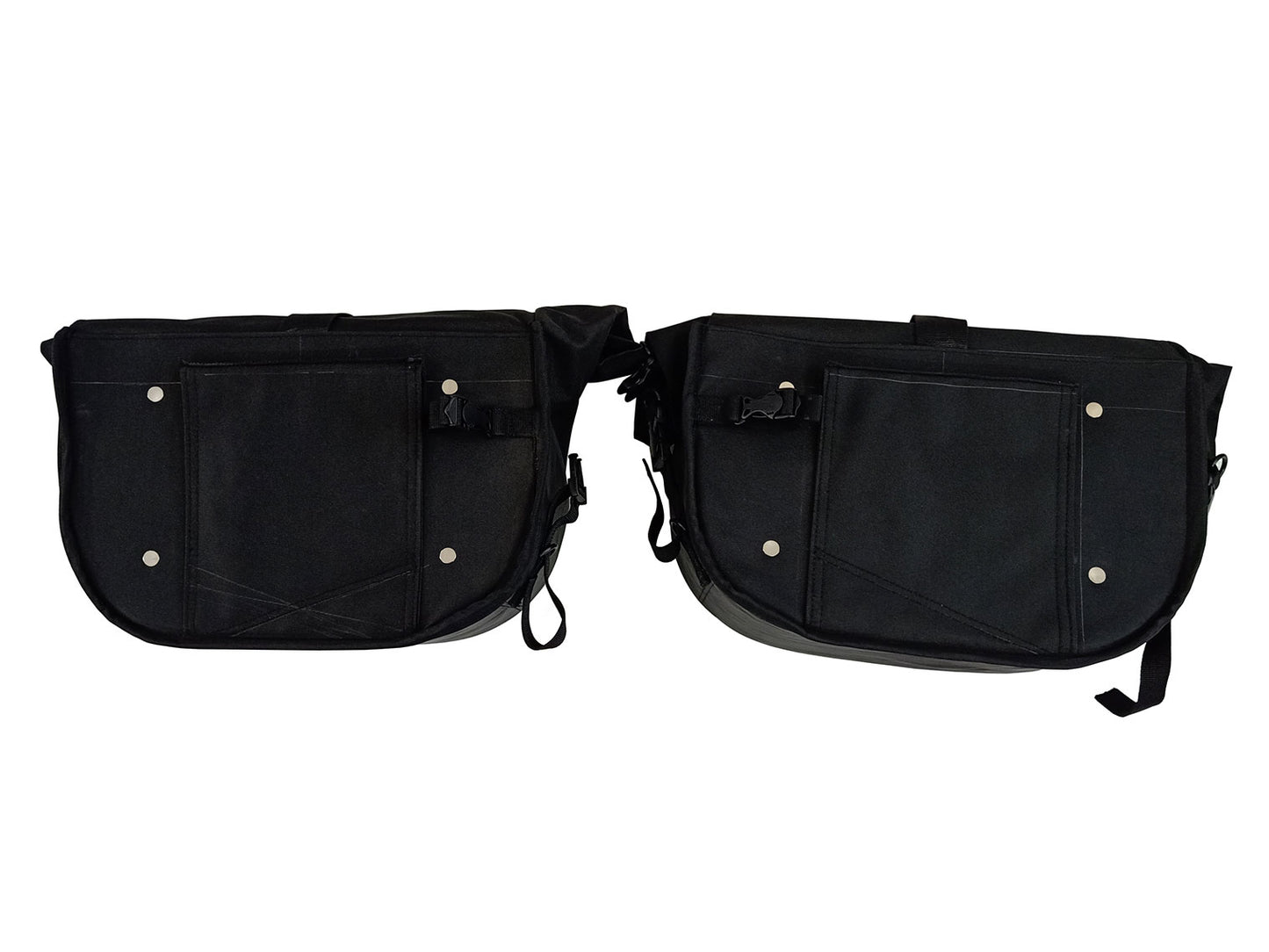 For Royal Enfield GT & Interceptor 650 Leather & Soft Canvas Pannier Bags D1