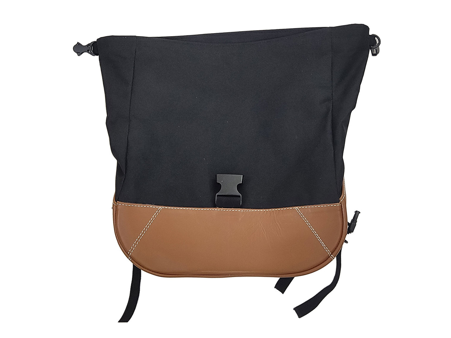 For Royal Enfield GT & Interceptor 650 Leather & Soft Canvas Pannier Bags D3