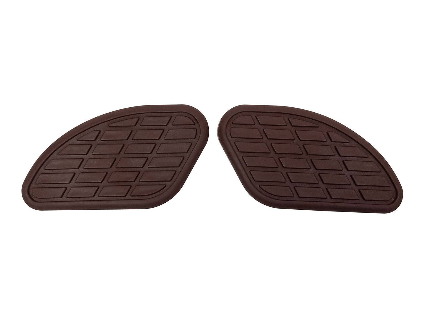 For Royal Enfield GT & Interceptor 650 Fuel Tank Rubber Knee Pad Pair Dark Brown