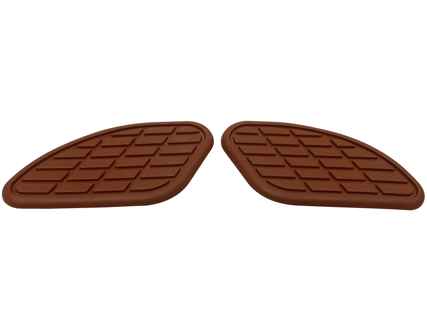 For Royal Enfield GT & Interceptor 650 Fuel Tank Rubber Knee Pad Pair Brown Tan