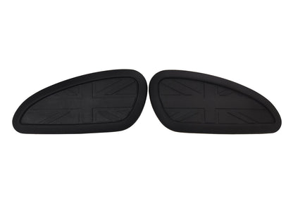 For Royal Enfield GT & Interceptor 650 Tank Long Rubber Knee Pad Pair Black
