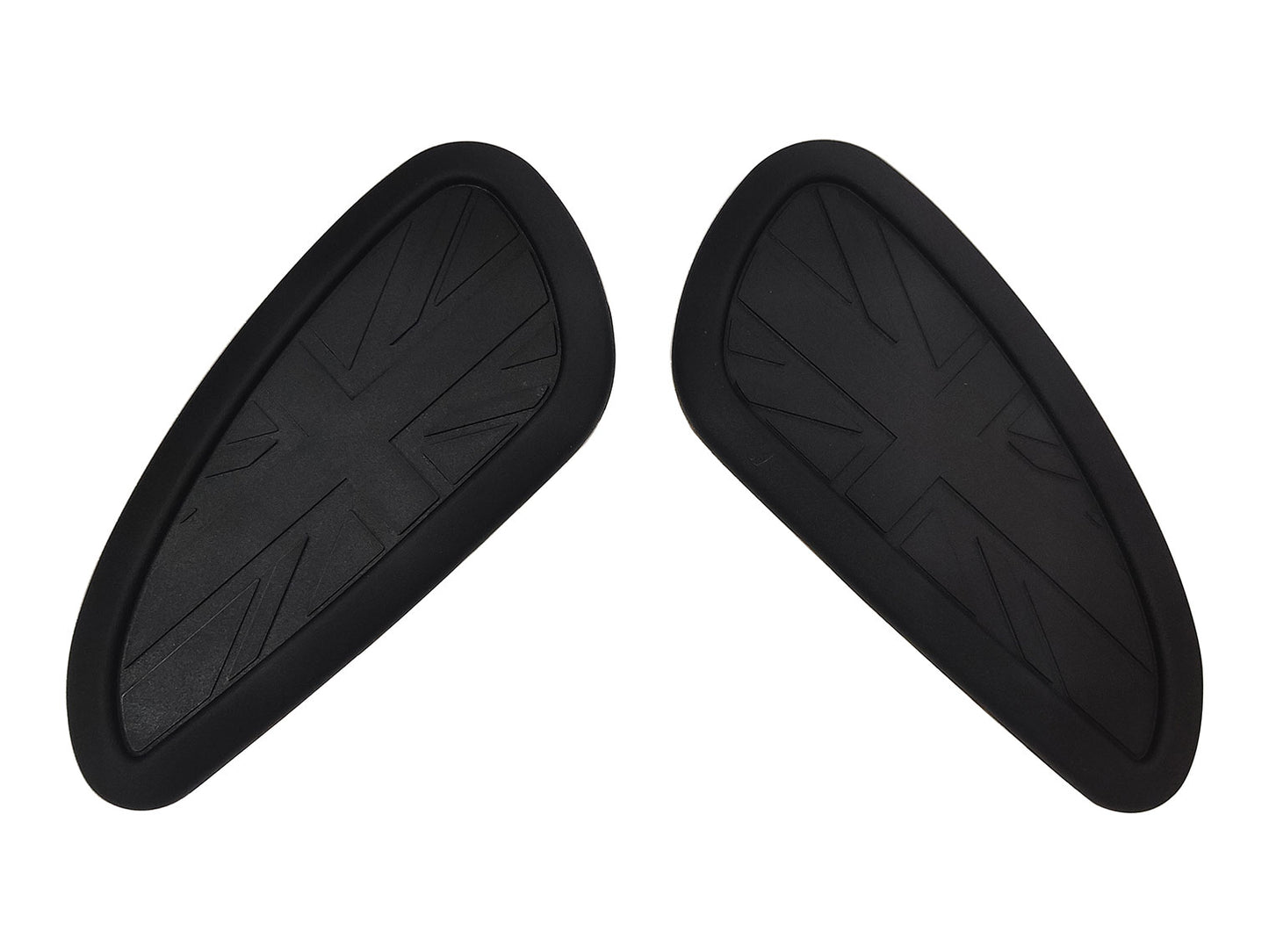 For Royal Enfield GT & Interceptor 650 Tank Long Rubber Knee Pad Pair Black