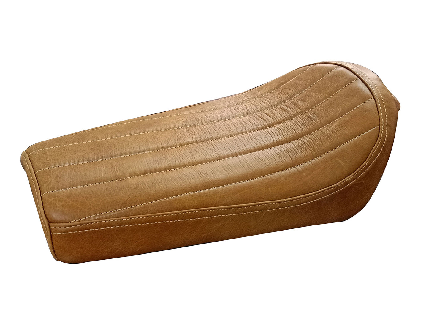 For Royal Enfield GT & Interceptor 650 Leather Single Seat Brown Tan D1