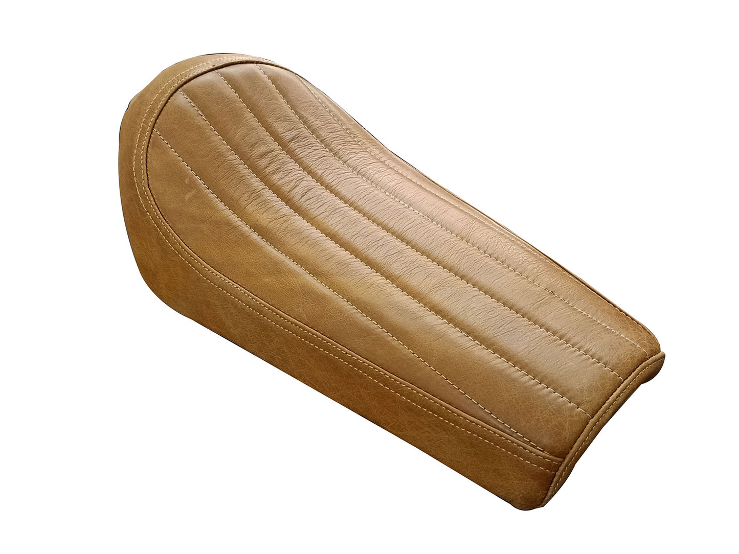 For Royal Enfield GT & Interceptor 650 Leather Single Seat Brown Tan D1