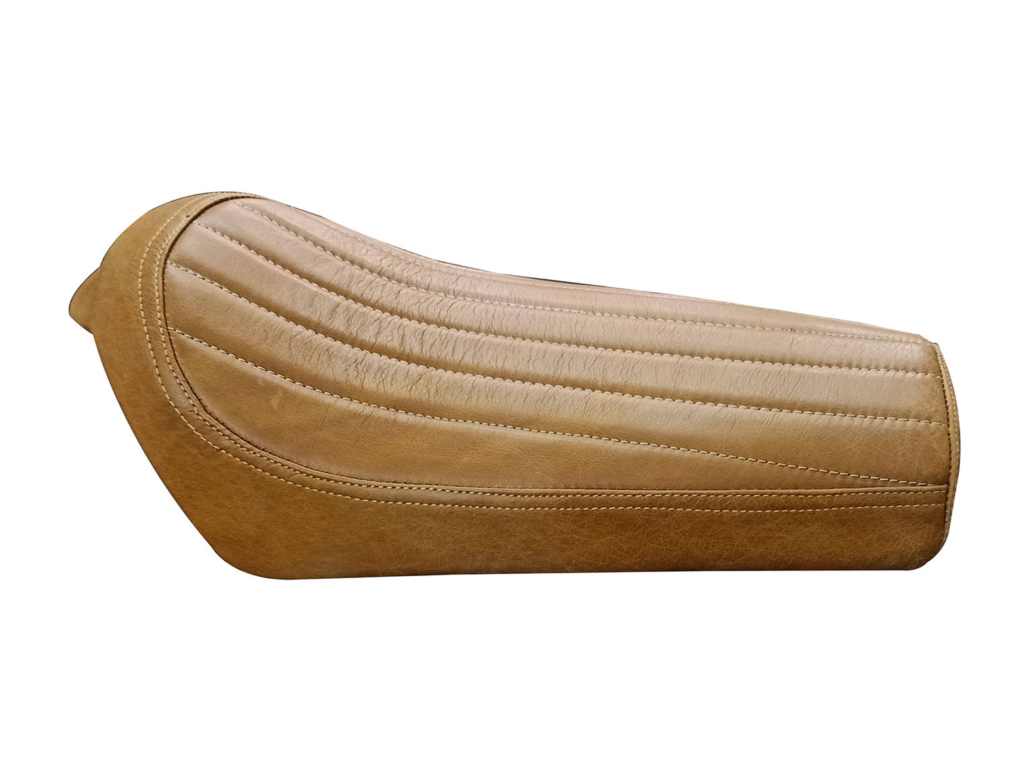 For Royal Enfield GT & Interceptor 650 Leather Single Seat Brown Tan D1