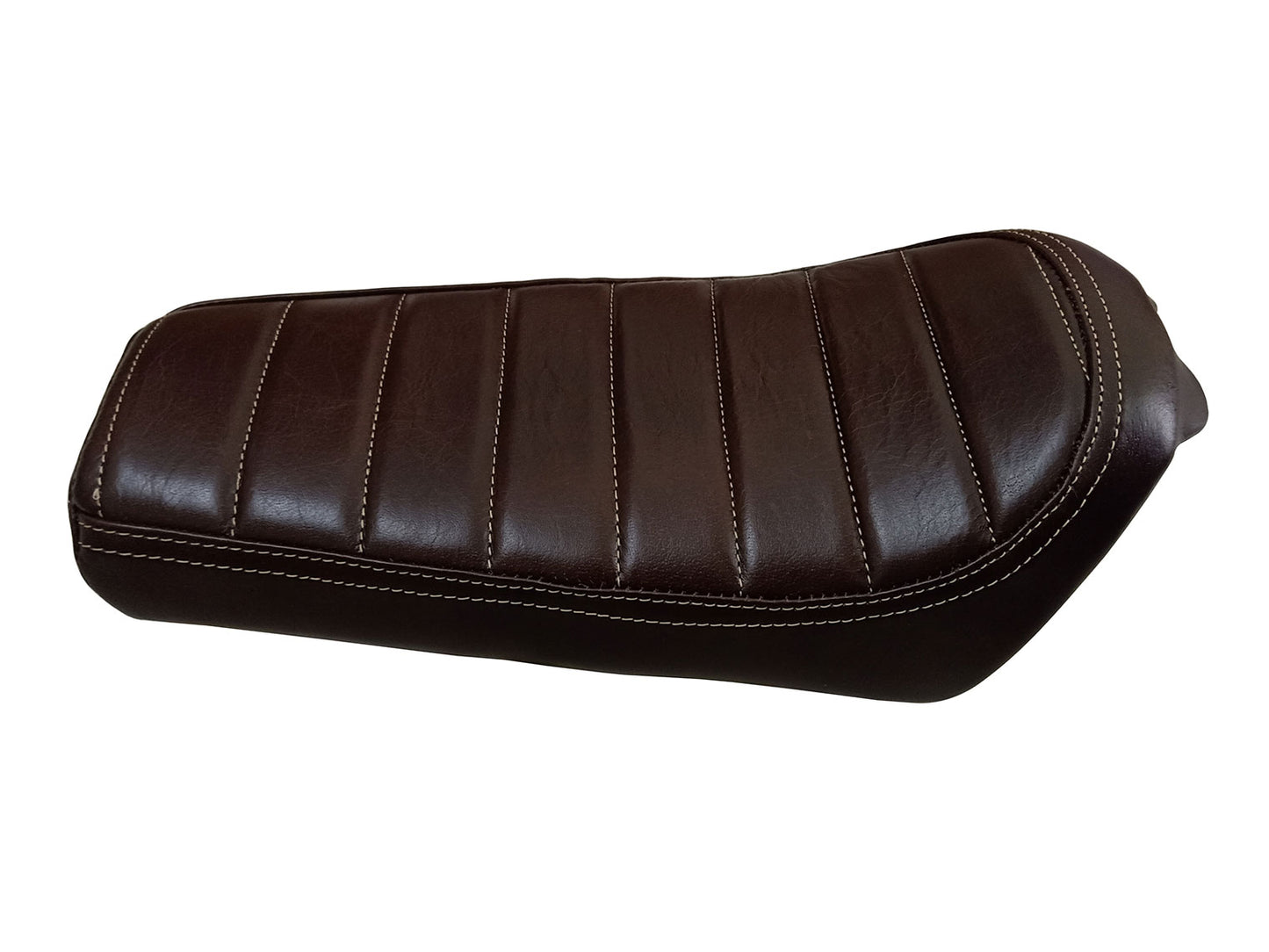 For Royal Enfield GT & Interceptor 650 Leather Single Seat Coffee Brown D3