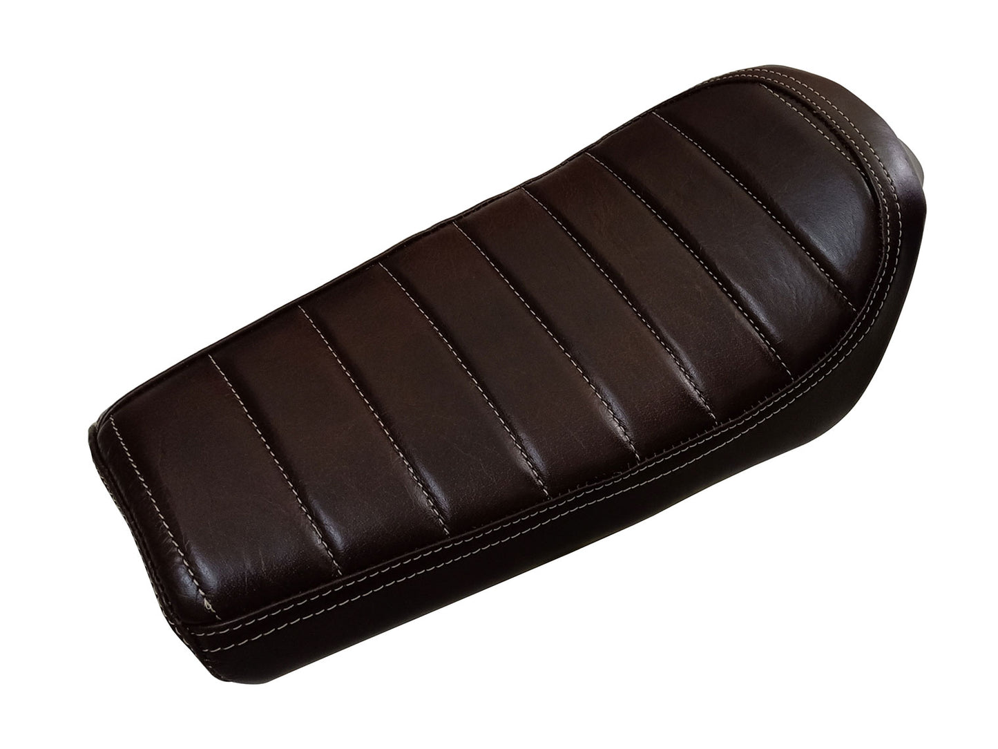 For Royal Enfield GT & Interceptor 650 Leather Single Seat Coffee Brown D3