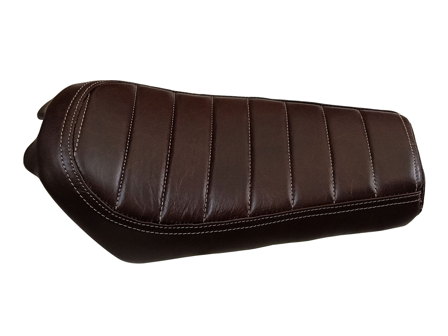 For Royal Enfield GT & Interceptor 650 Leather Single Seat Coffee Brown D3