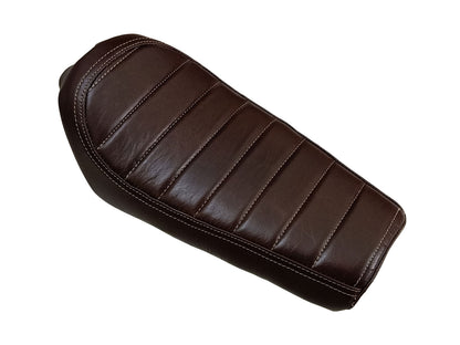 For Royal Enfield GT & Interceptor 650 Leather Single Seat Coffee Brown D3
