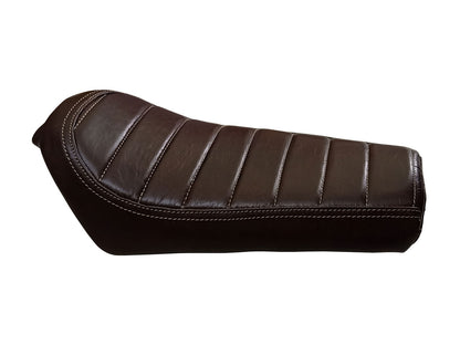 For Royal Enfield GT & Interceptor 650 Leather Single Seat Coffee Brown D3