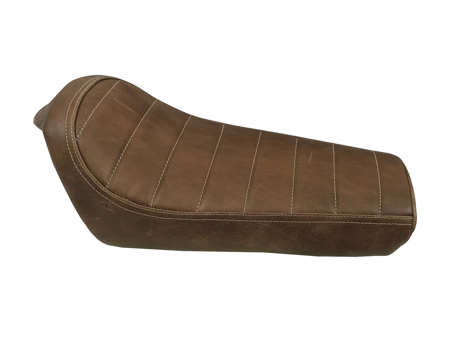 For Royal Enfield GT & Interceptor 650 Leather Single Seat Brown D4
