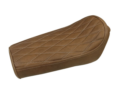 For Royal Enfield GT & Interceptor 650 Leather Single Seat Brown Tan D5