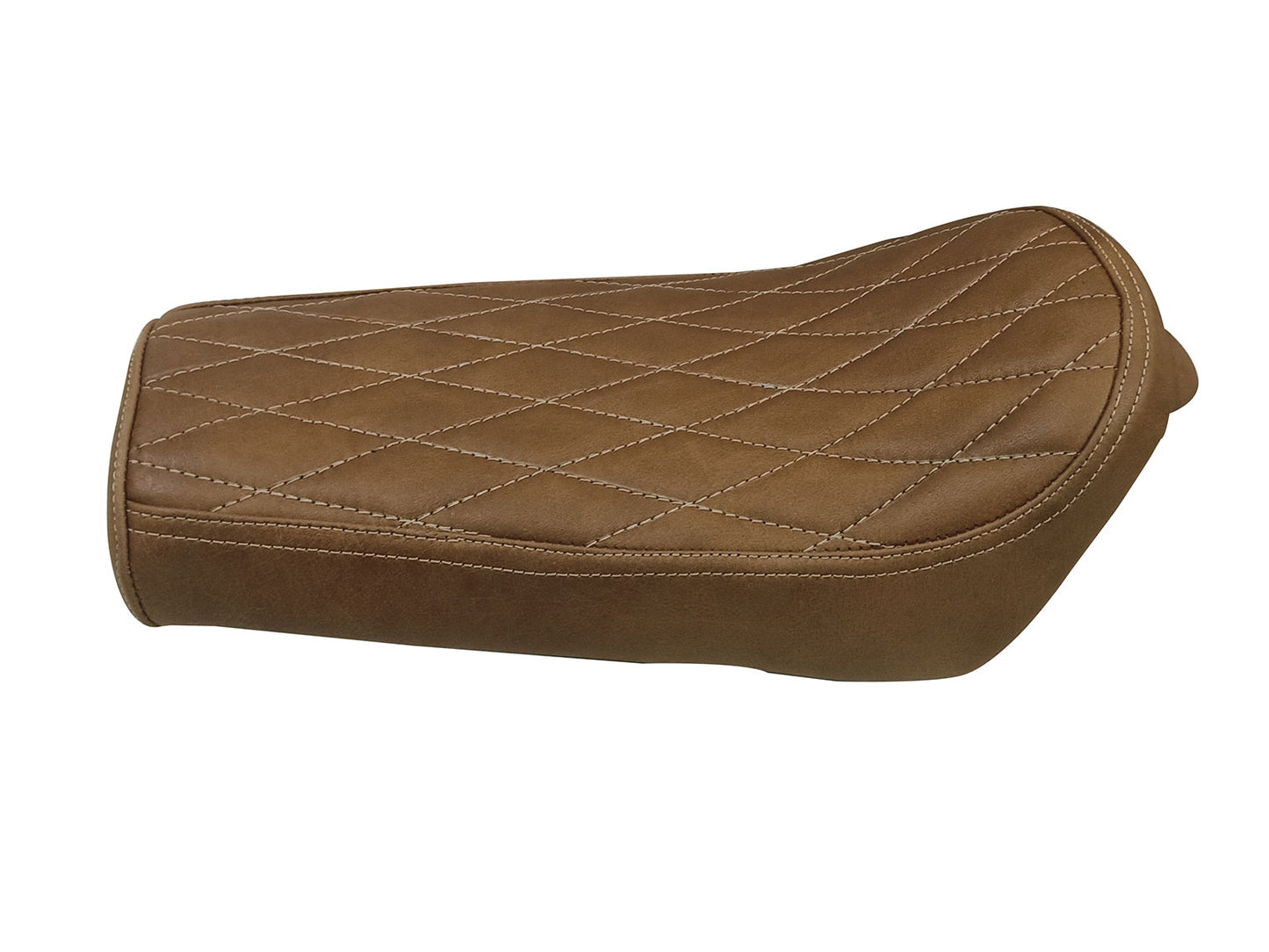 For Royal Enfield GT & Interceptor 650 Leather Single Seat Brown Tan D5